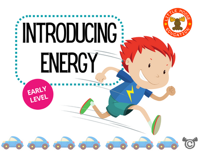 Introducing Energy digital topic pack front cover, Science Early Level, Curriculum for Excellence