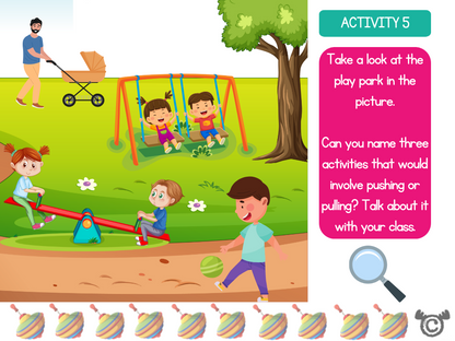 Spotting activity from Introducing Forces Science pack, Early Level