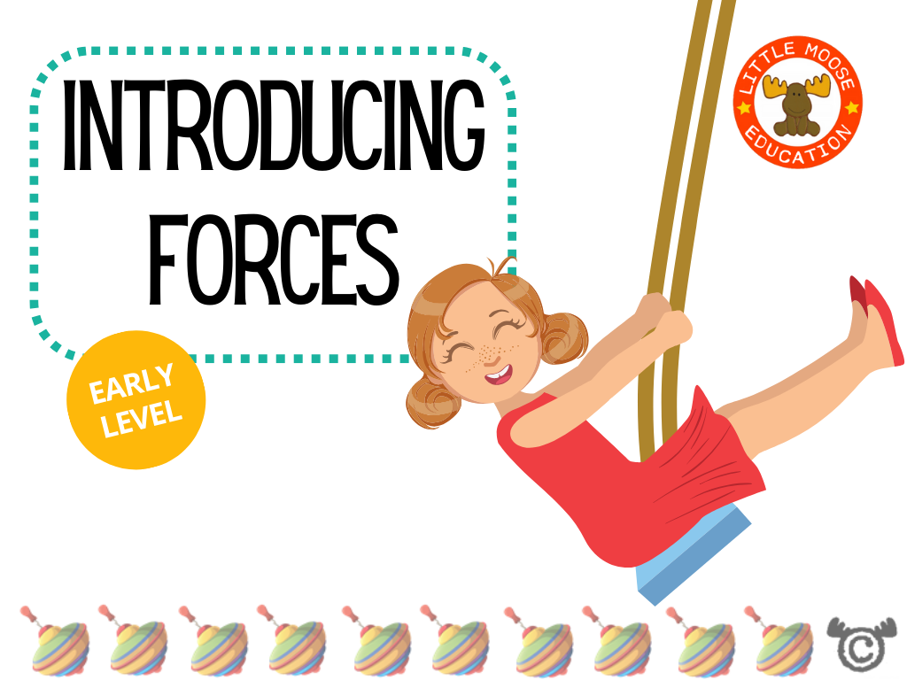 Introducing Forces digital topic pack front cover, Science Early Level, Curriculum for Excellence