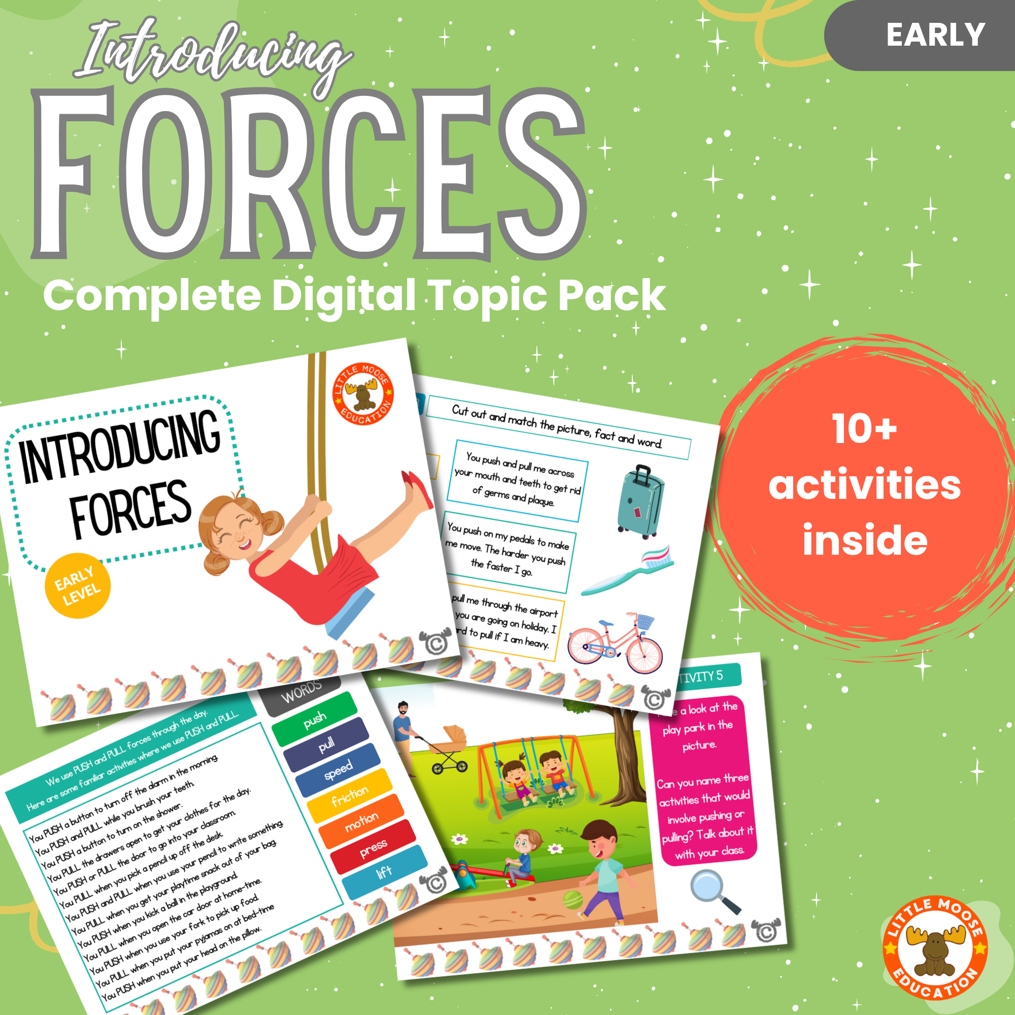 Introducing Forces - Digital Topic Pack | Little Moose Education