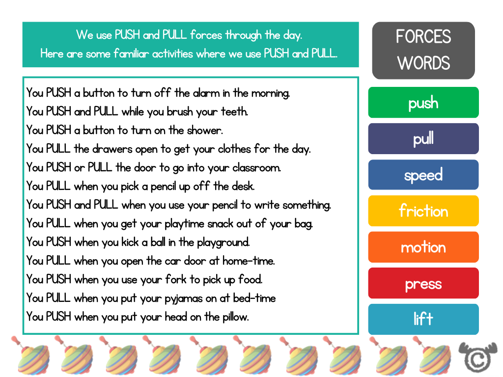 Teacher’s notes from Introducing Forces Science pack, Early Level