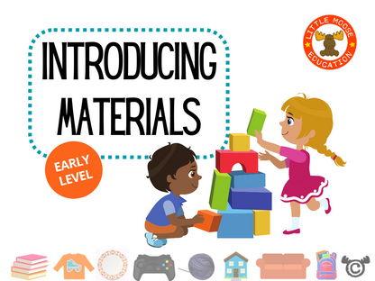 Introducing Materials digital topic pack front cover, Science Early Level, Curriculum for Excellence