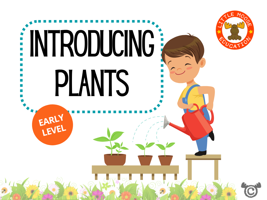 Introducing Plants digital topic pack front cover, Science Early Level, Curriculum for Excellence