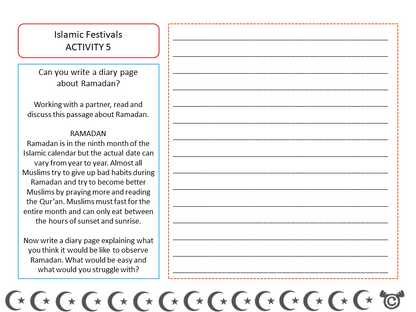 Story-based activity from Islam RME pack, Second Level