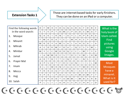 Extension tasks from Islam RME pack, Second Level