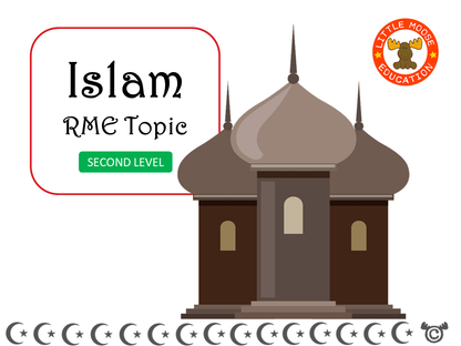 Islam digital topic pack front cover, RME Second Level, Curriculum for Excellence