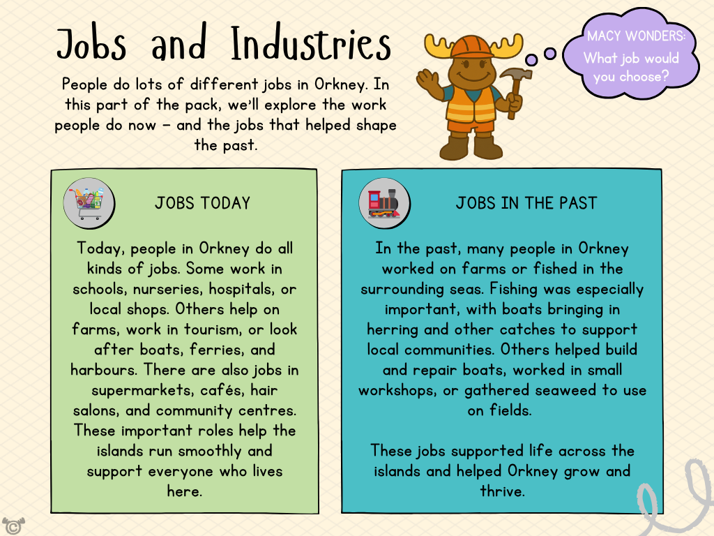 Teacher’s notes from My Area – Orkney Islands Social Studies pack, First Level