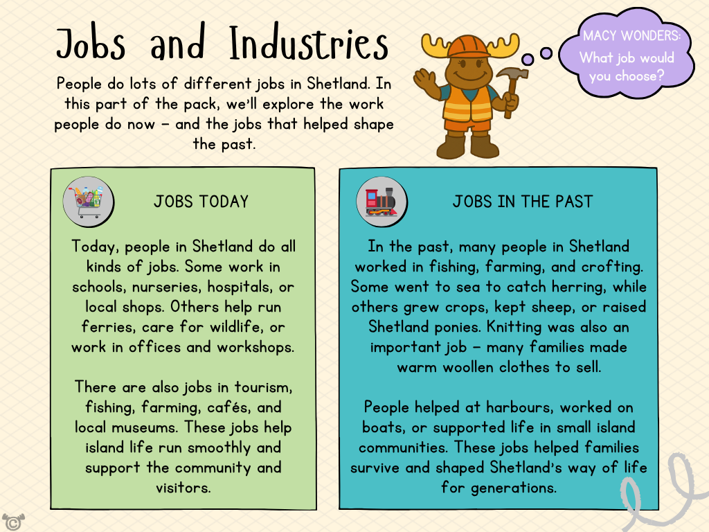 Teacher’s notes from My Area – Shetland Islands Social Studies pack, First Level