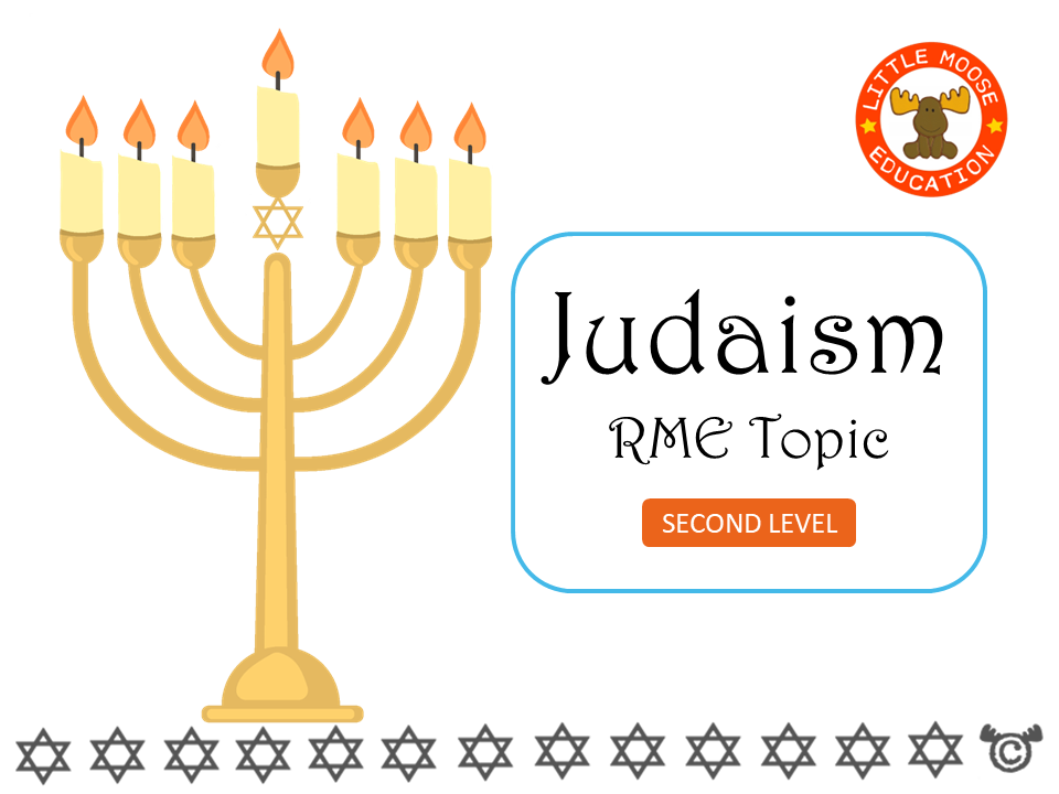 Judaism digital topic pack front cover, RME Second Level, Curriculum for Excellence