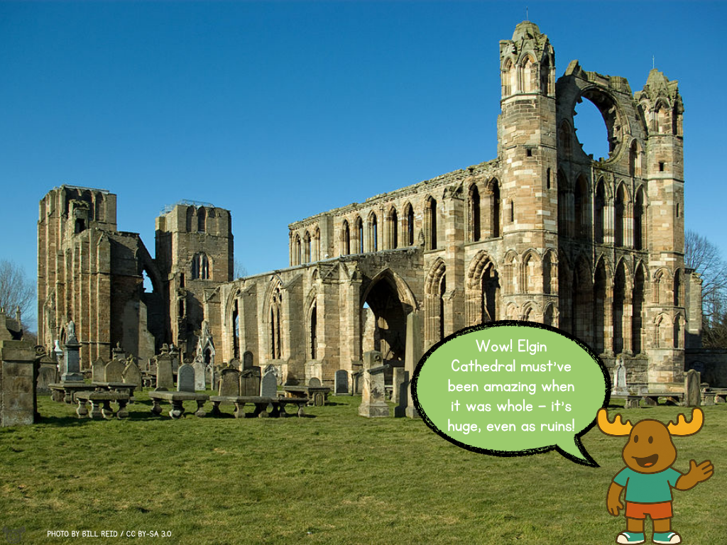Landmark – Elgin Cathedral in My Area – Moray Social Studies pack, First Level