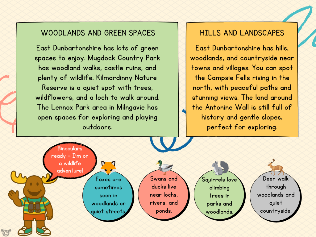 Teacher’s notes from My Area – East Dunbartonshire Social Studies pack, First Level