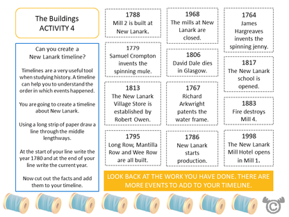 Timeline activity from Victorians Social Studies pack, First Level
