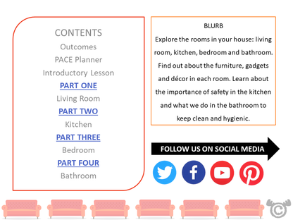 Contents page from Our House Social Studies pack at Early Level