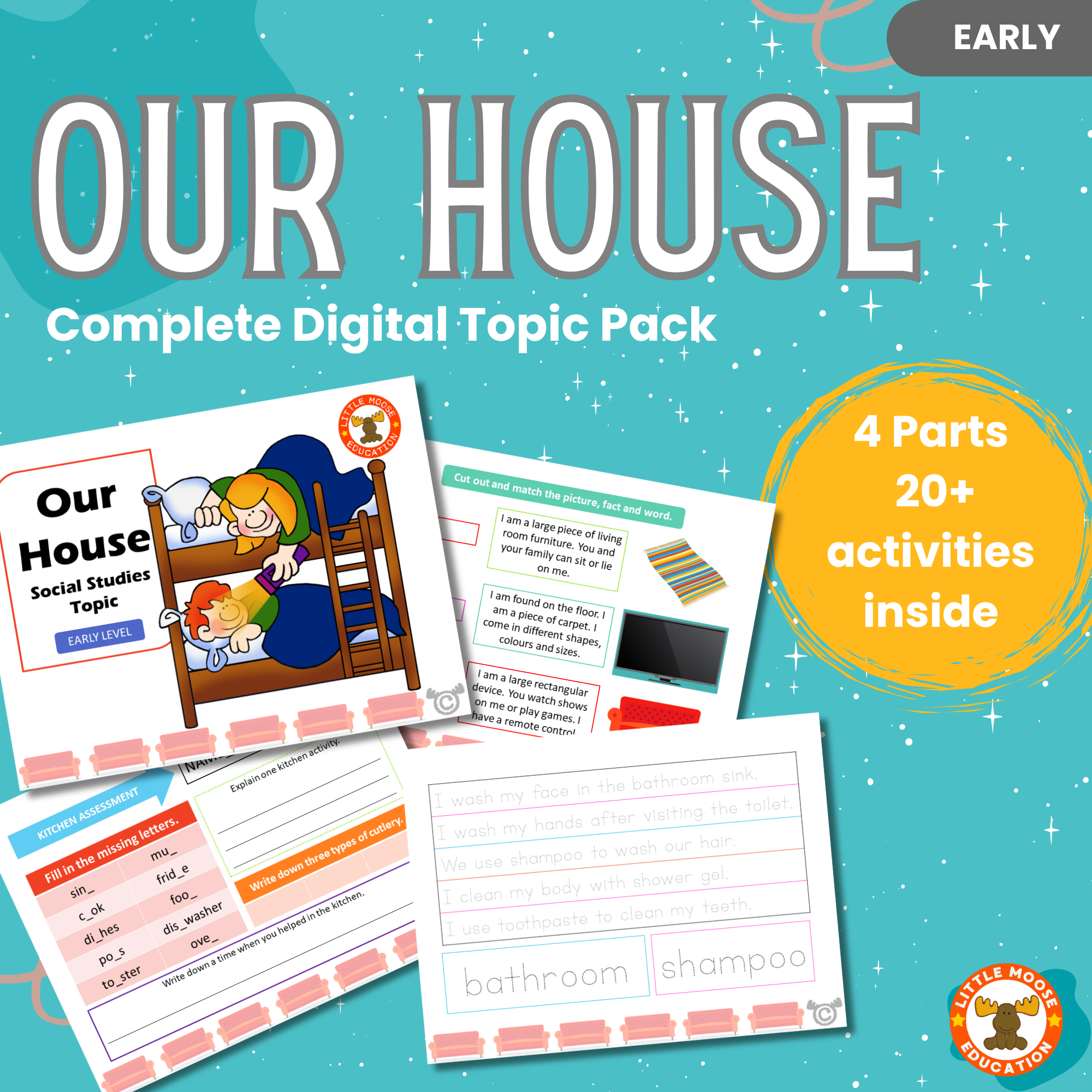 Our House - Digital Topic Pack | Little Moose Education