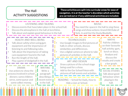 Cross-curricular activity suggestions from Our School Social Studies pack, Early Level