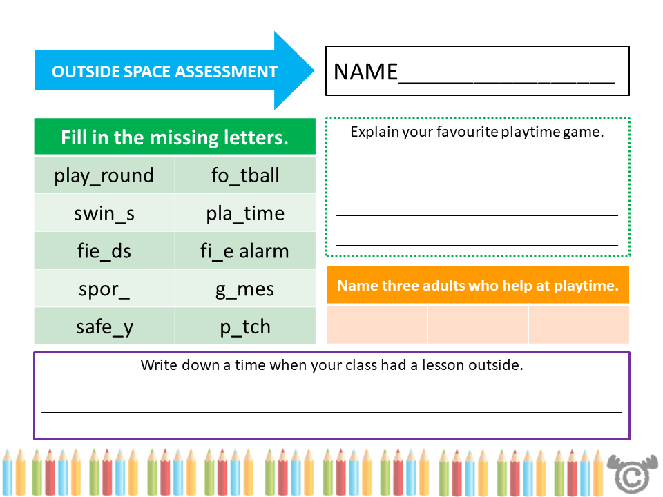 Assessment task from Our School Social Studies pack, Early Level