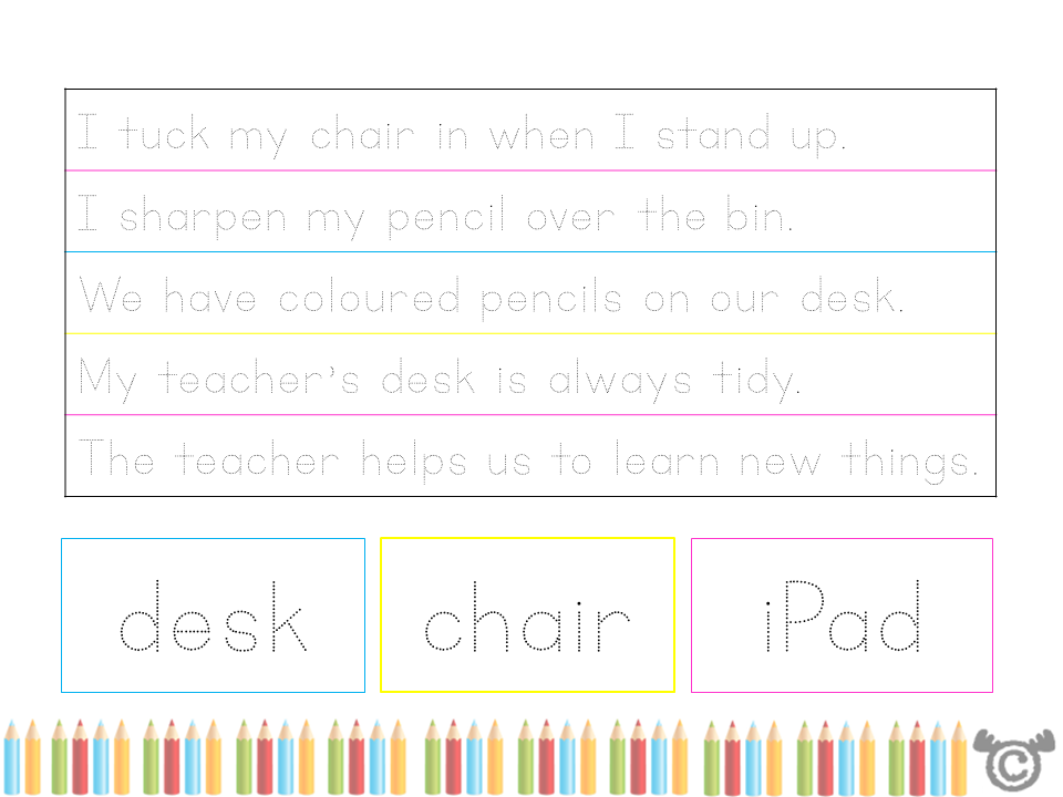 Sorting activity from Handwriting Social Studies pack, Early Level