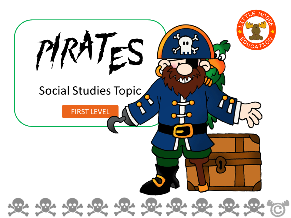 Pirates digital topic pack front cover, Social Studies First Level, Curriculum for Excellence