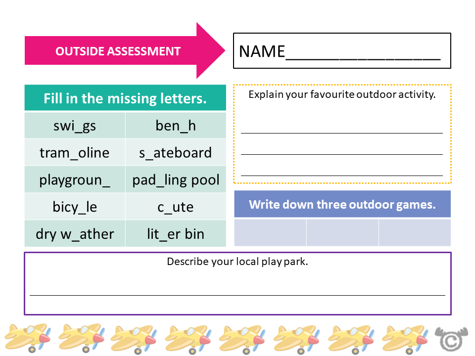 Assessment task from Playing Social Studies pack, Early Level