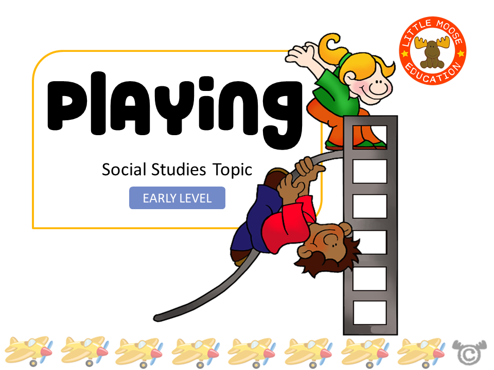 Playing digital topic pack front cover, Social Studies Early Level, Curriculum for Excellence