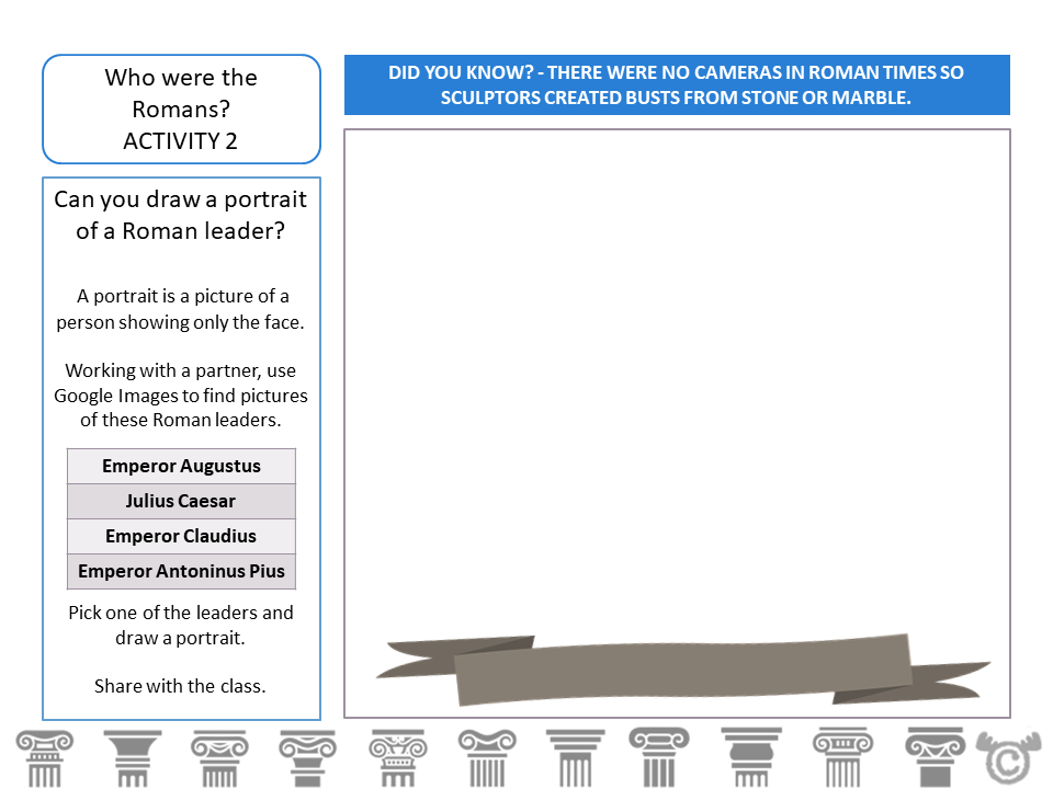 Drawing activity from Victorians Social Studies pack, First Level