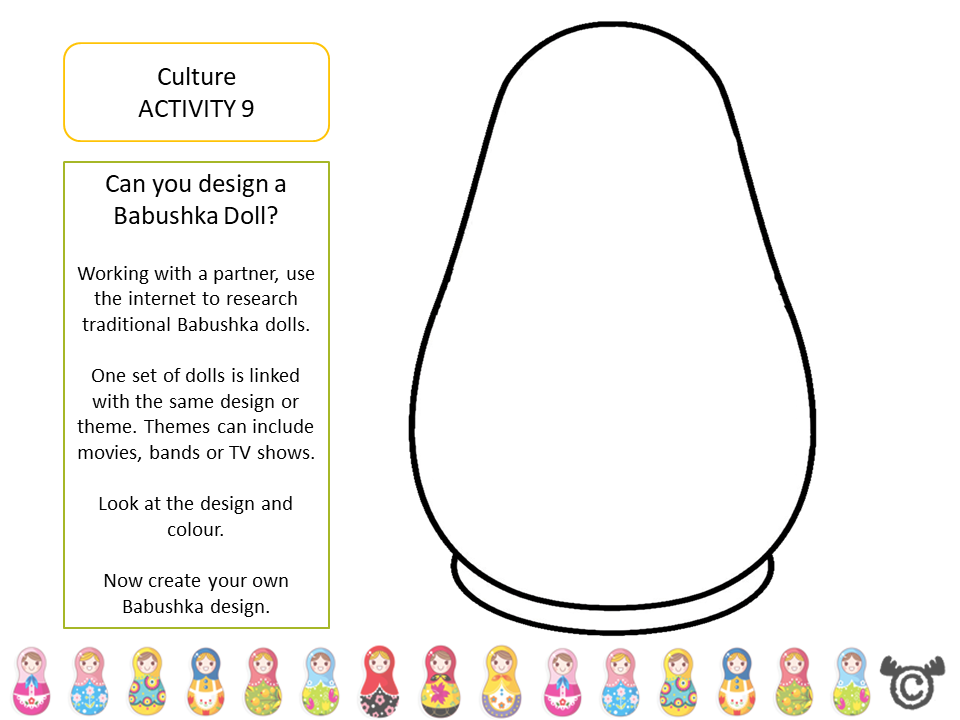 Design activity from Russia Social Studies pack, Second Level