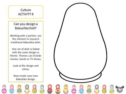 Design activity from Russia Social Studies pack, Second Level