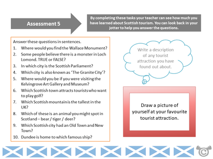 Assessment task from Scotland Social Studies pack, First Level