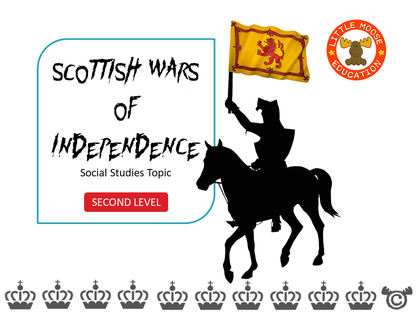 Scottish Wars of Independence digital topic pack front cover, Social Studies Second Level, Curriculum for Excellence