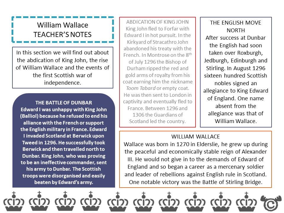 Teacher’s notes from Scottish Wars of Independence Social Studies pack, Second Level