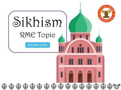 Sikhism digital topic pack front cover, RME Second Level, Curriculum for Excellence