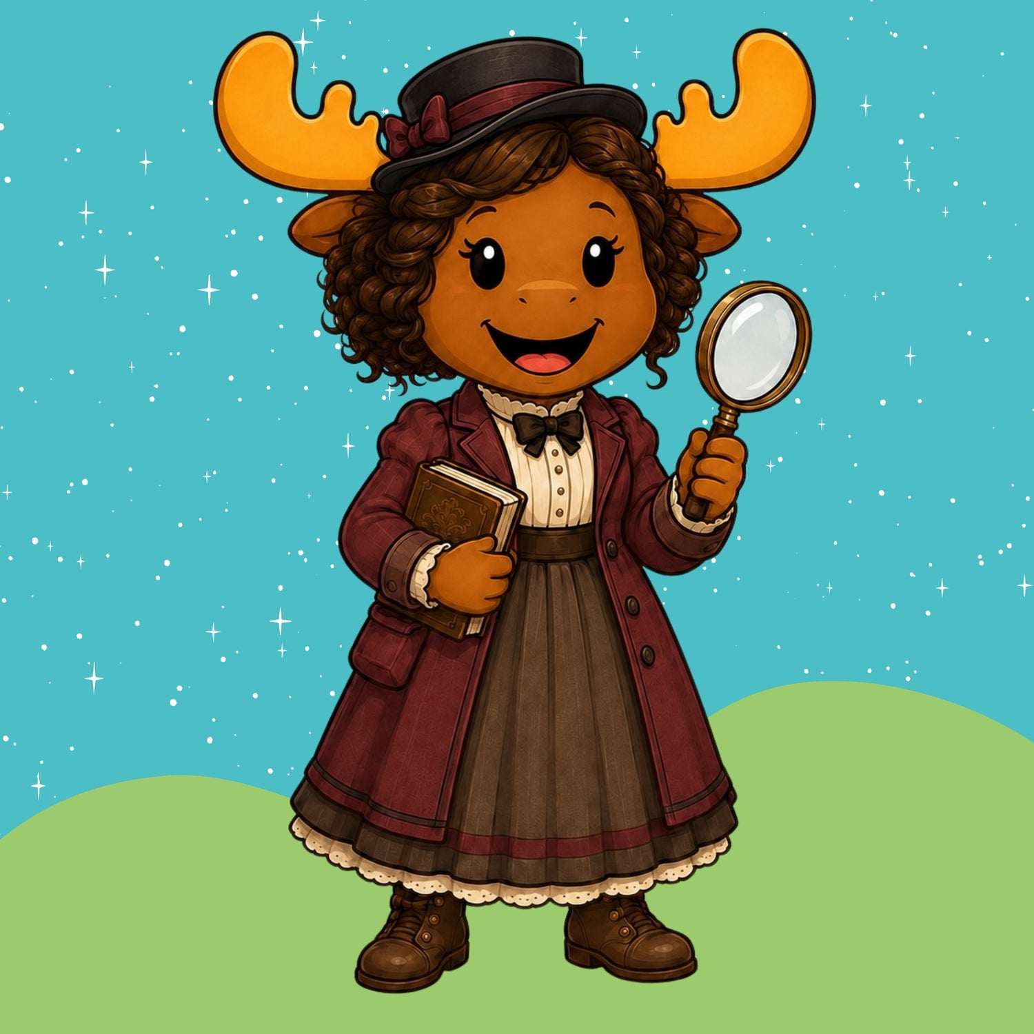 Victorian detective Macy exploring history for Second Level Social Studies