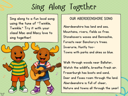 Song from My Area – Aberdeenshire Social Studies pack, First Level