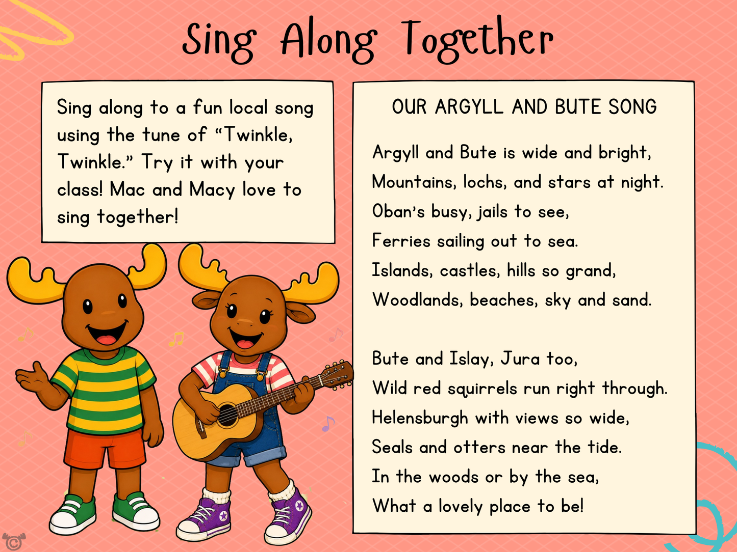 Song from My Area – Argyll and Bute Social Studies pack, First Level