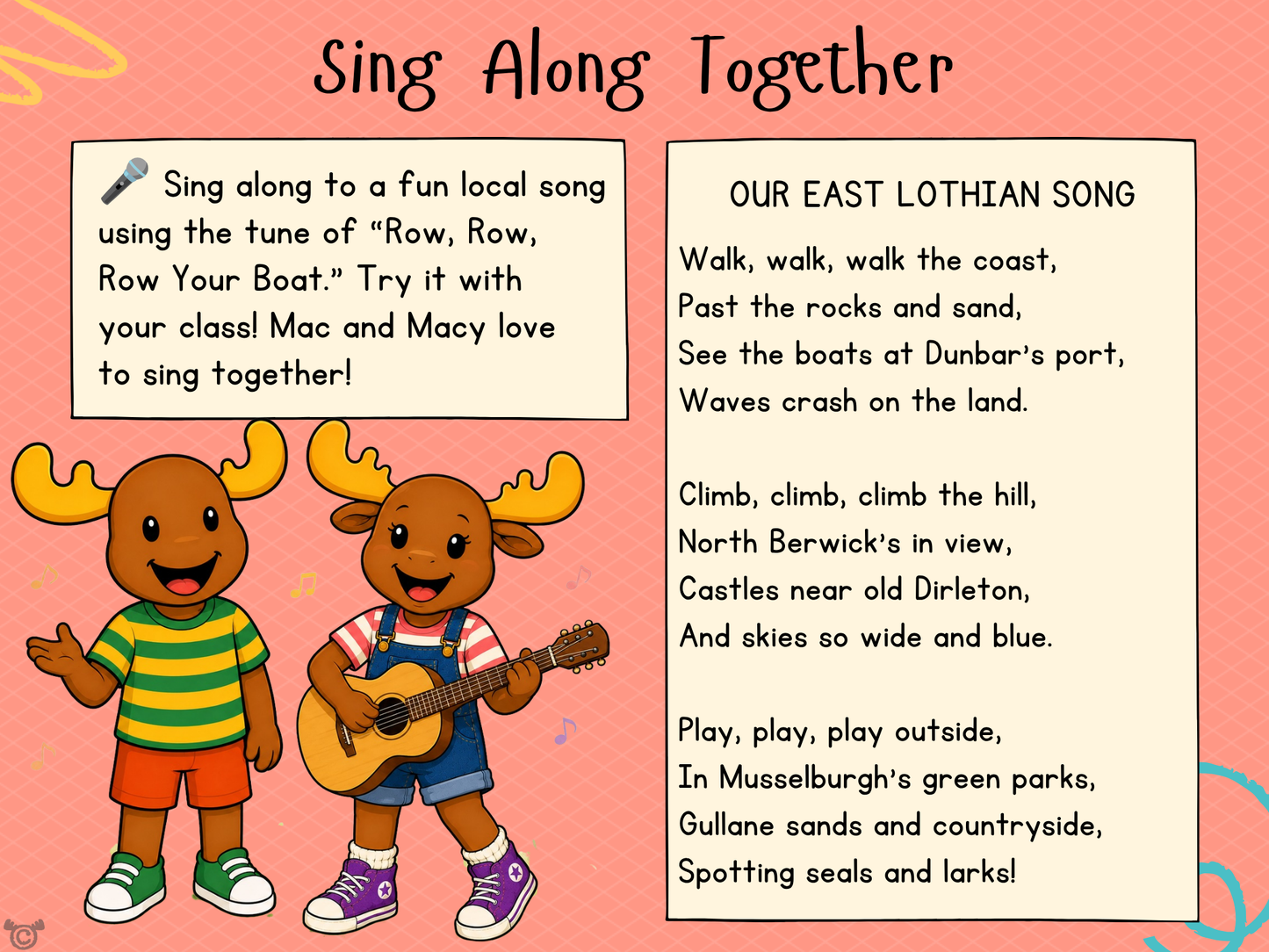 Song from My Area – East Lothian Social Studies pack, First Level