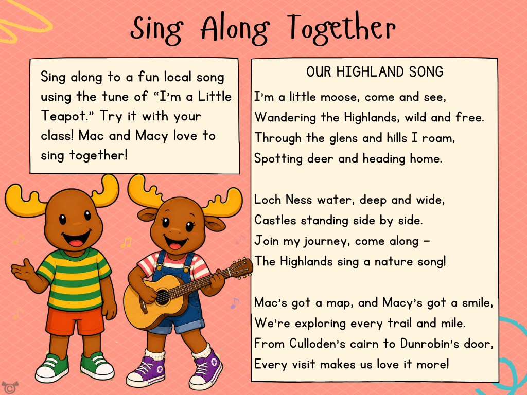 Song from My Area – Highland Social Studies pack, First Level