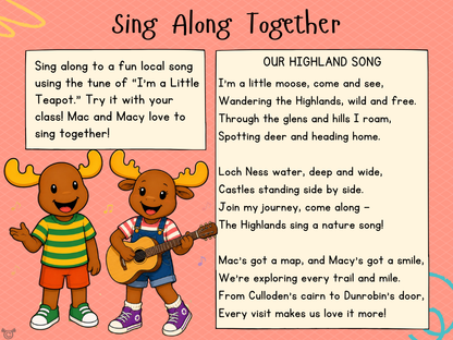 Song from My Area – Highland Social Studies pack, First Level