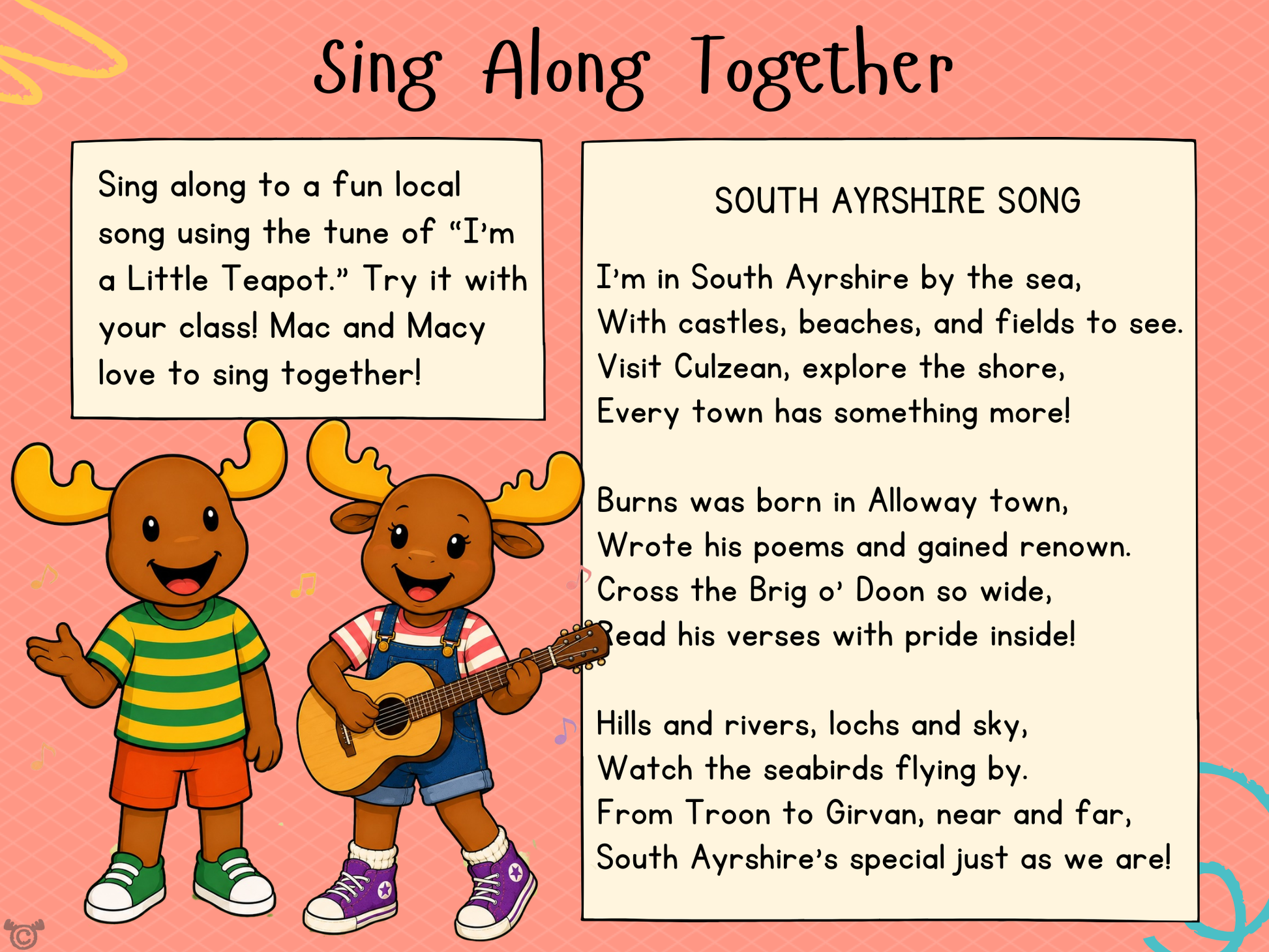 Song from My Area – South Ayrshire Social Studies pack, First Level