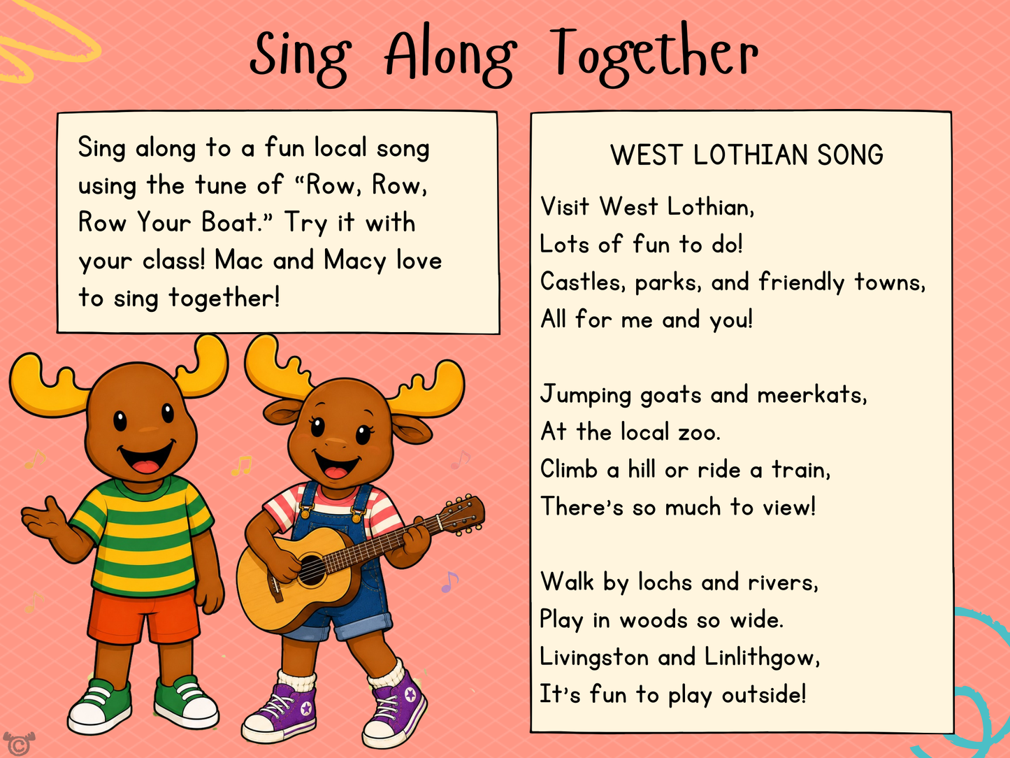 Song from My Area – West Lothian Social Studies pack, First Level
