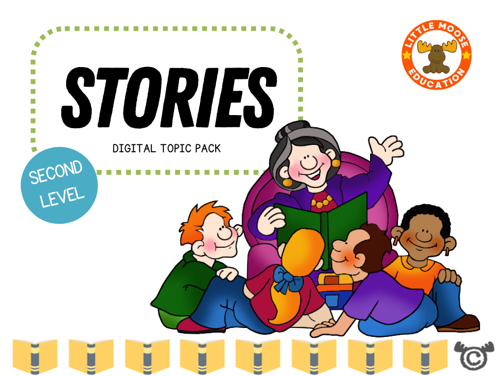 Stories digital topic pack front cover, RME Second Level, Curriculum for Excellence