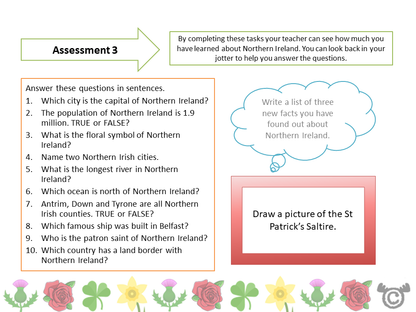 Assessment task from the United Kingdom Social Studies pack, First Level