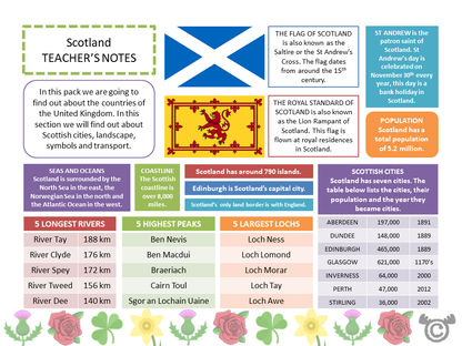 Teacher’s notes from the United Kingdom Social Studies pack, First Level
