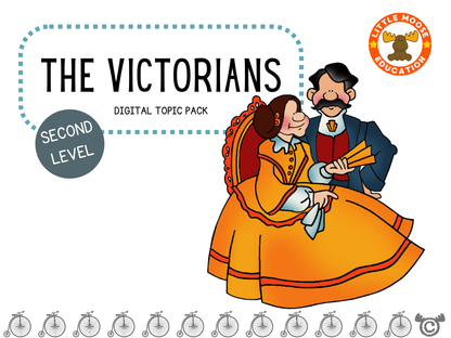 Victorian Era digital topic pack front cover, Social Studies Second Level, Curriculum for Excellence